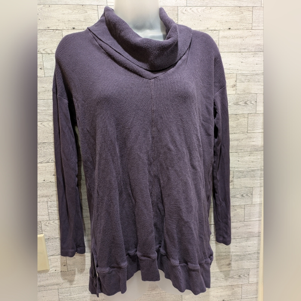 Splendid Women's Deep Purple Cowl Neck Sweater Size Small